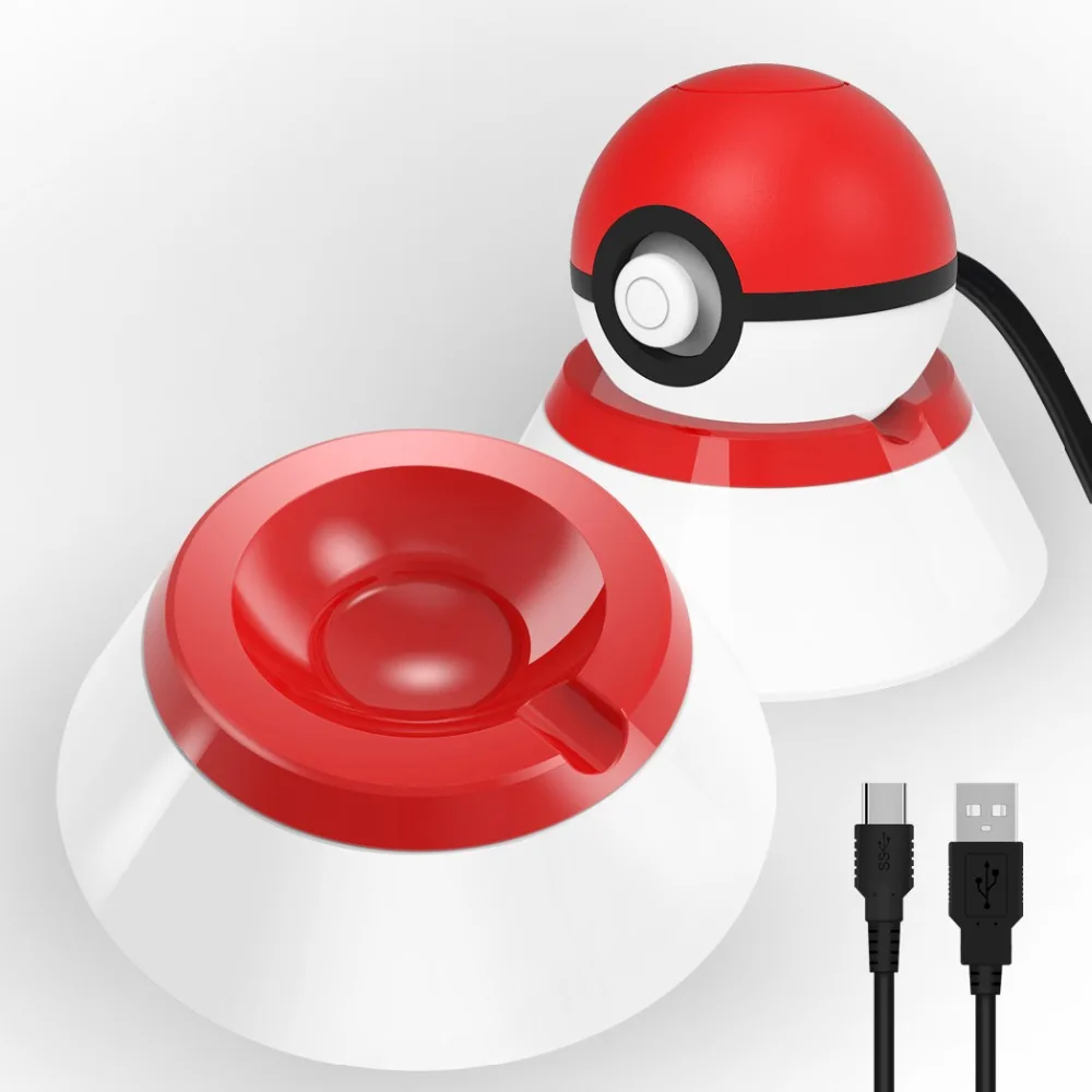 

OIVO 2in1 Switch Poke Ball Plus Charging Stand Holder For Nintend Switch Lets Go Plus Controller Charger Holder Type C USB Cable