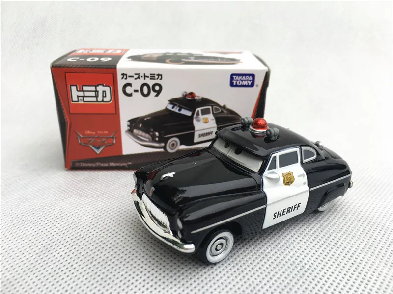 Такара Tomy Tomica disney Pixar тачки Sheriff/King/Flo/Sally/Chick Hicks/Mater/Doc Hudson металлическая литая игрушечная машинка Новинка - Цвет: C09