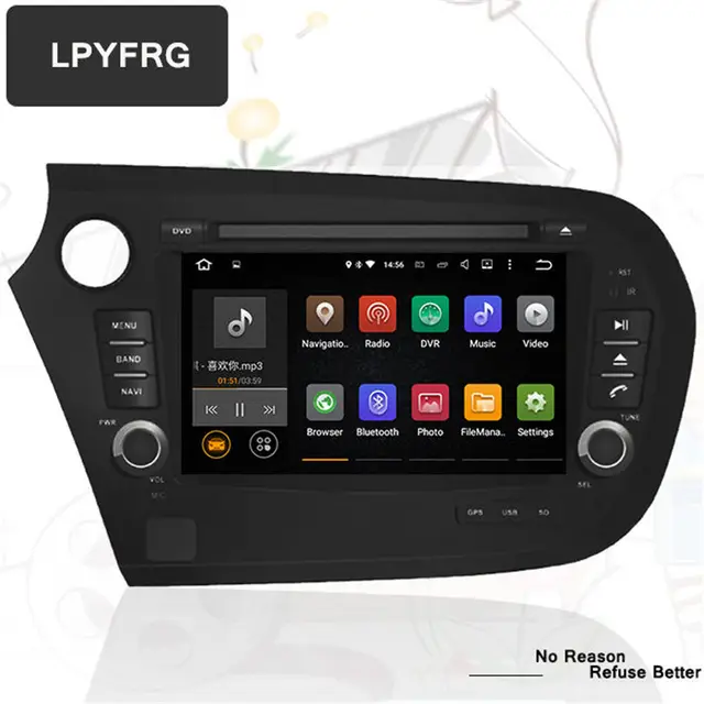 Android 7.1 Fit HONDA Insight 2010 17 Car DVD Player With
