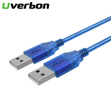Cabo de dados usb 2.0 macho para macho, de alta qualidade, aux. usb 2.0, cabo de dados de extensão, usb tipo a macho para cabo adaptador usb macho