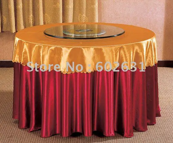 Tc005 Hot Table Cloth Maroon Bottom Gold Top Tab Tc005 Hot Table Cloth Maroon Bottom Gold Top Tab Layer Washable 100 Polyester Fabric In Tablecloths From Home Garden