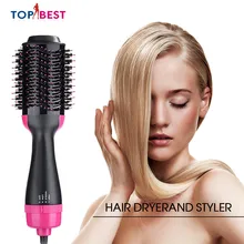 1000 Вт Профессиональный фен-щетка генератор отрицательных ионов выпрямитель для волос бигуди стайлер для укладки выпрямление завивки горячим воздухом