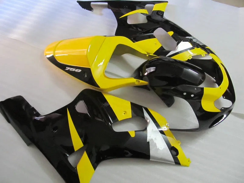Комплект обтекателей для мотоцикла GSXR600 750 K1 01 02 03 GSXR 600 GSXR750 2001 2002 2003 желтые