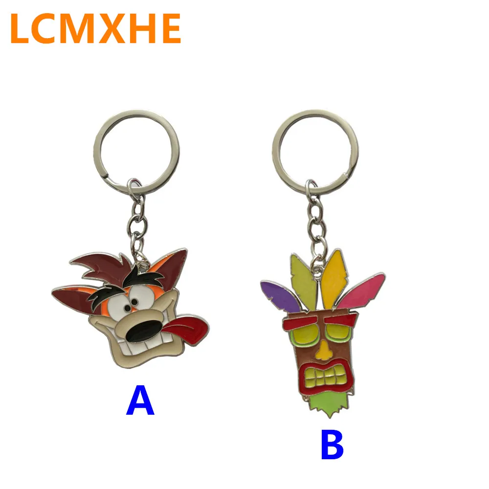 

10pcs Crash Bandicoot Game parts for PS4 Key Chains Keychain Key Holders Keyring Souvenir
