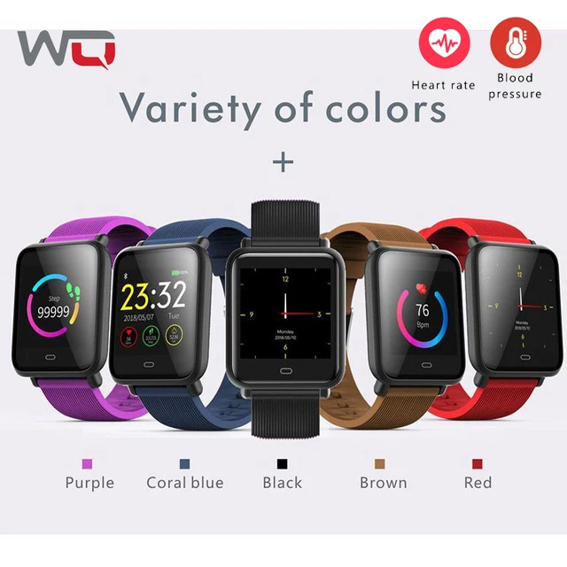 

WQ Q9 Smart Bracelet Heart Rate/ Blood Pressure Fitness Tracker 1.3 Inch High-Definiton Screen Smart Wristband Activity Tracker