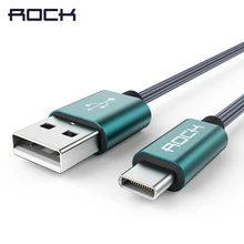 Металлический usb type-C кабель, ROCK Metal Быстрая зарядка usb type-C кабель для samsung Galaxy S8 Note 8, OnePlus 2, для Xiaomi 4C USB-C