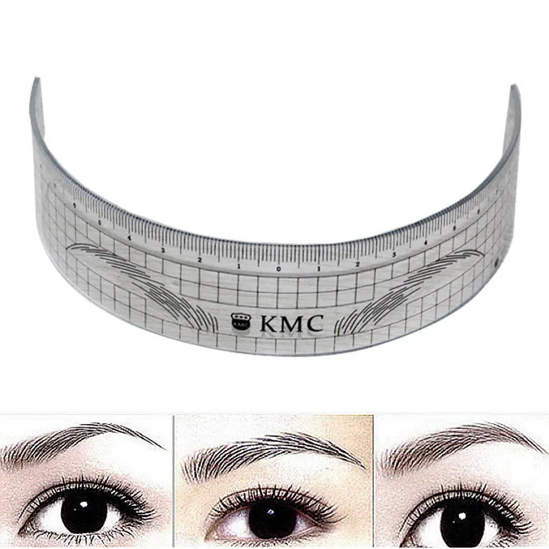 

2PC Permanent Makeup Stencils Plastic Eyebrow Ruler/ Tattoo makeup Radian Ruler Shaping Tool for Beginner
