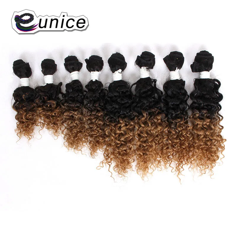 Deep Wave Brazilian Hair Ombre Human Hair Weave Bundles Extensions blond burgundy colors   (8)