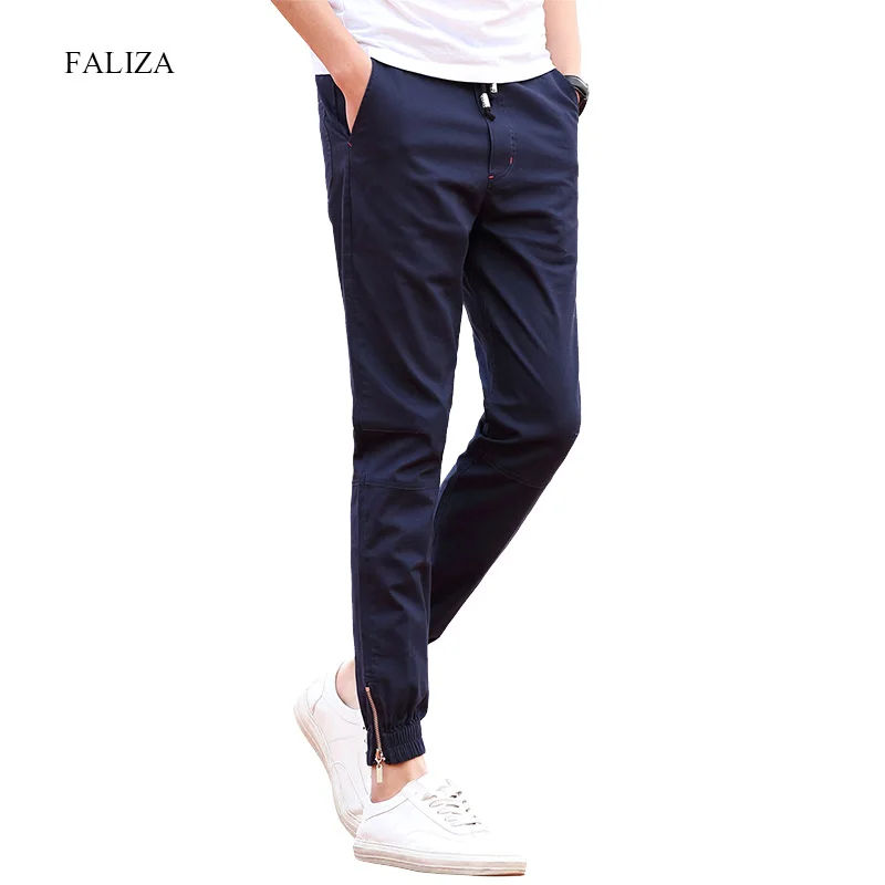 FALIZA 2019 демисезонный Мужские штаны для бега брюки карго мужчин Jogger Хлопок