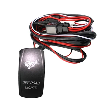 

40A 300W Wiring Harness Kit LED Light Bar Laser Rocker Switch Fuse Wire Off Road Off-Road Car Styling