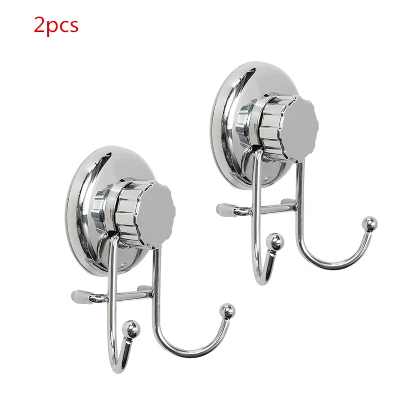 2 pcs Tapcet Нержавеющая сталь съемный вакуумной присоской Полотенца Для ванной мяч Крючки для халатов настенный крючок Ванная комната Кухня крюк Держатель - Цвет: 2 pcs