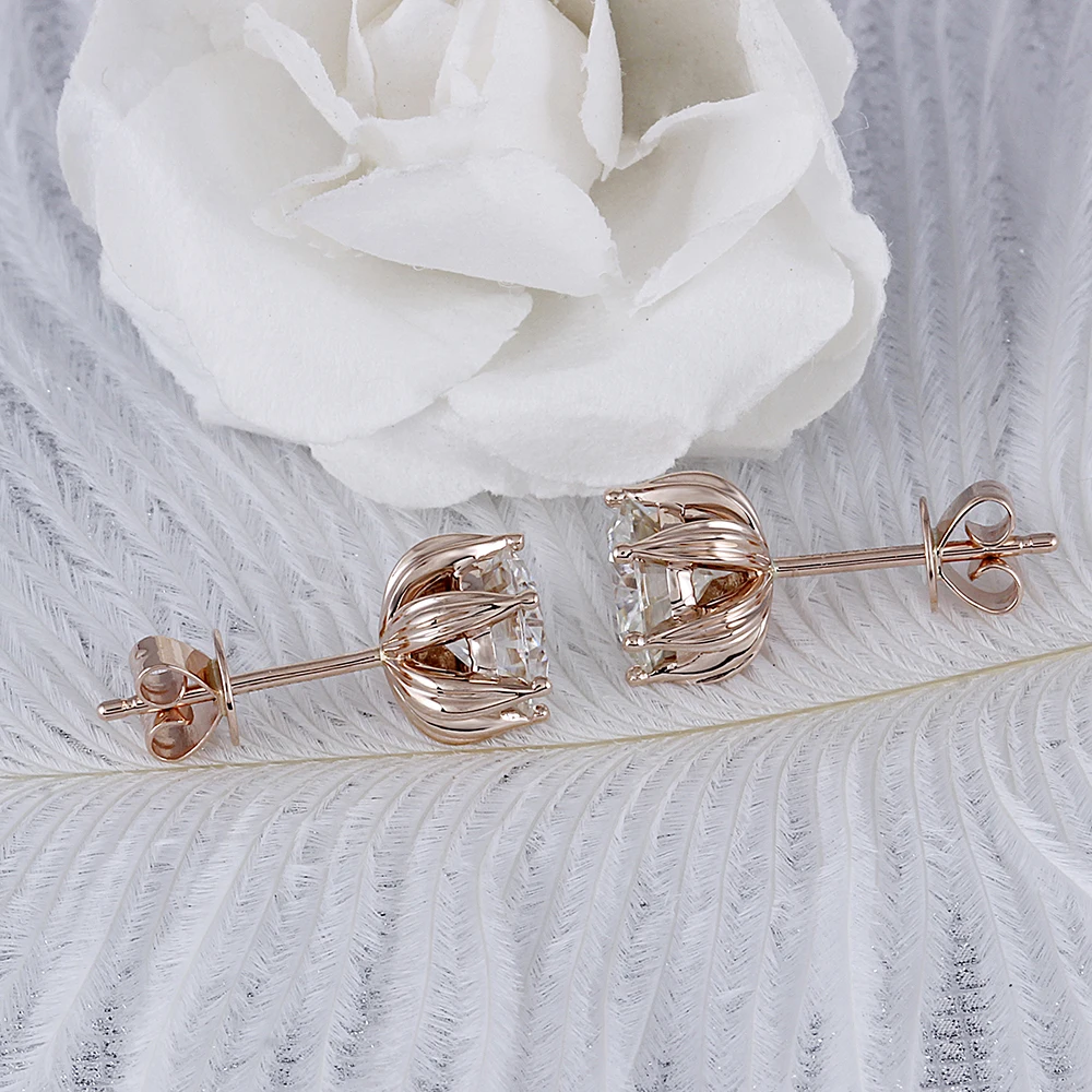 moissanite earrigns rose gold (6)