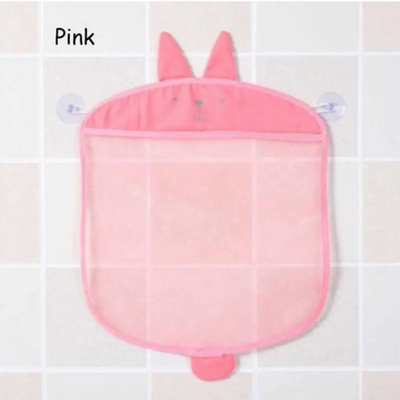 

Cartoon Cute Bathroom Hanging Storage Basket Baby Kids Bathing Toy Storage Organizer Bathroom Folding Mesh Storage Basket