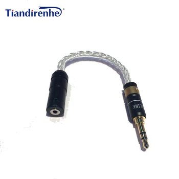 

3.5mm Interface turn to 2.5mm Balance Adpter Cable 8 Core Single Plated Silver Audio Wire 3.5mm Male to 2.5mm Female