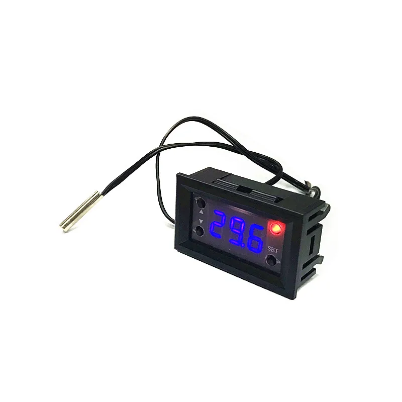 W1218 DC 12 В светодиодный цифровой термостат регулятор температуры Регулятор термометр Монитор красный/синий дисплей для инкубатора