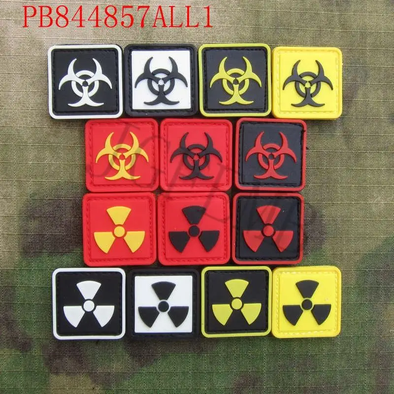 

2*pieces Biohazard Resident Evil Umbrella Nuclear Radiation Warning Tactics 3D PVC patch