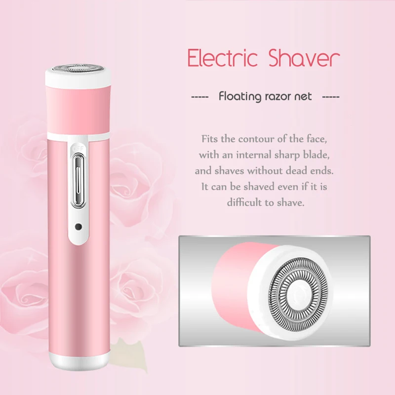 Kemei Female Epilator Multifunction 4 In 1 Hair Removal Women Electric Shaver Rechargeable Nose Eyebrow Hair Clipper 45D