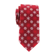 Красный 6 см снежинки для мужчин галстук для шеи Санта Клаус мужской галстук для вечеринок