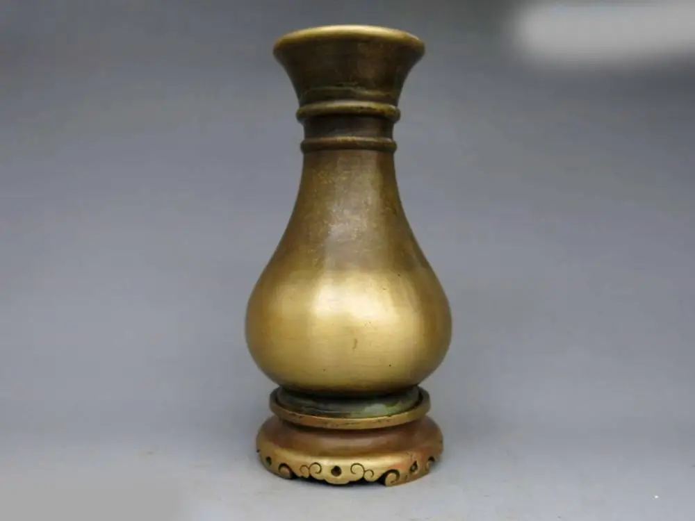 

DS China pure brass copper Exquisite Vase Sculpture Statue