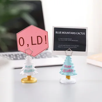 

Coloffice Creative Christmas photo Clip Memo Clip stationery card Holder Business Card Memo Photo Clip Desktop Decoration 1piece