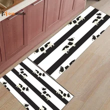 Ourhouse черно-белые полосы собака дизайн грязи мусора грязи Траппер загрузки скребок для обуви аксессуары наборы площади бегунов коврики