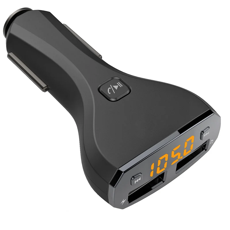 

Car FM Transmitter Dual USB Car Charger Handsfree Car Bluetooth Speakerphone Smart Low Voltage Reminder