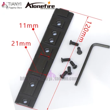 

11mm Dovetail extend to 20mm Weaver Rail Adapter Scope bases Mount for rifle scope extend Picatinny Flashlight Mount Holder