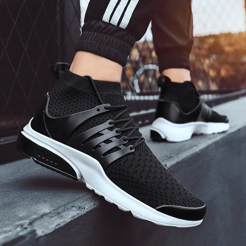 Большие размеры 39-46, весенние спортивные кроссовки для бега, дышащие кроссовки для тренировок, для фитнеса, бега, кроссовки высокого качества, мужские кроссовки - Цвет: 1909-Black