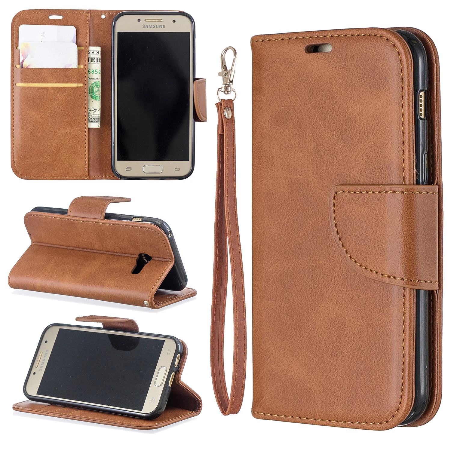 Чехол-кошелек для samsung Galaxy A3, винтажный кожаный чехол-книжка на магните, силиконовый чехол из искусственной кожи для samsung A3, чехол