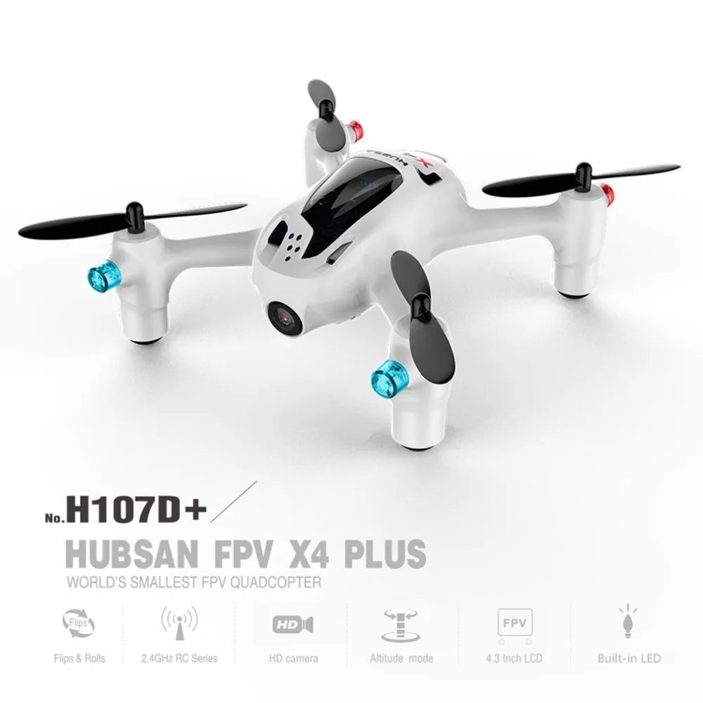 

Hubsan X4 H107D+ 2.4GHz 4CH 6-axis Gyro Drone 5.8G FPV 1080P FHD Camera RTF RC Quadcopter With Altitude Hold Head Mode