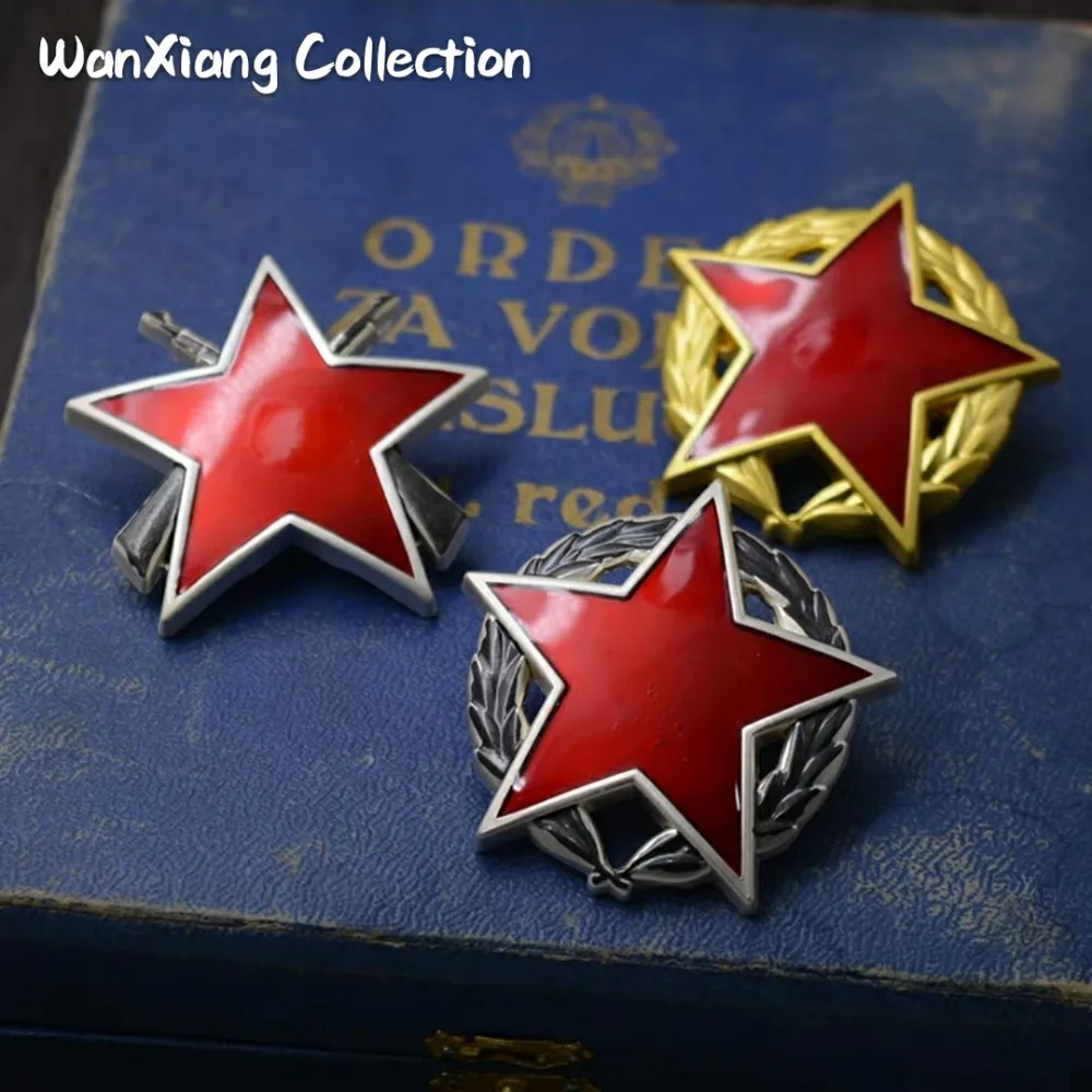 

Top quality Yugoslavia guerrilla medal former Soviet Union Cockade Red star badge insignia of cap