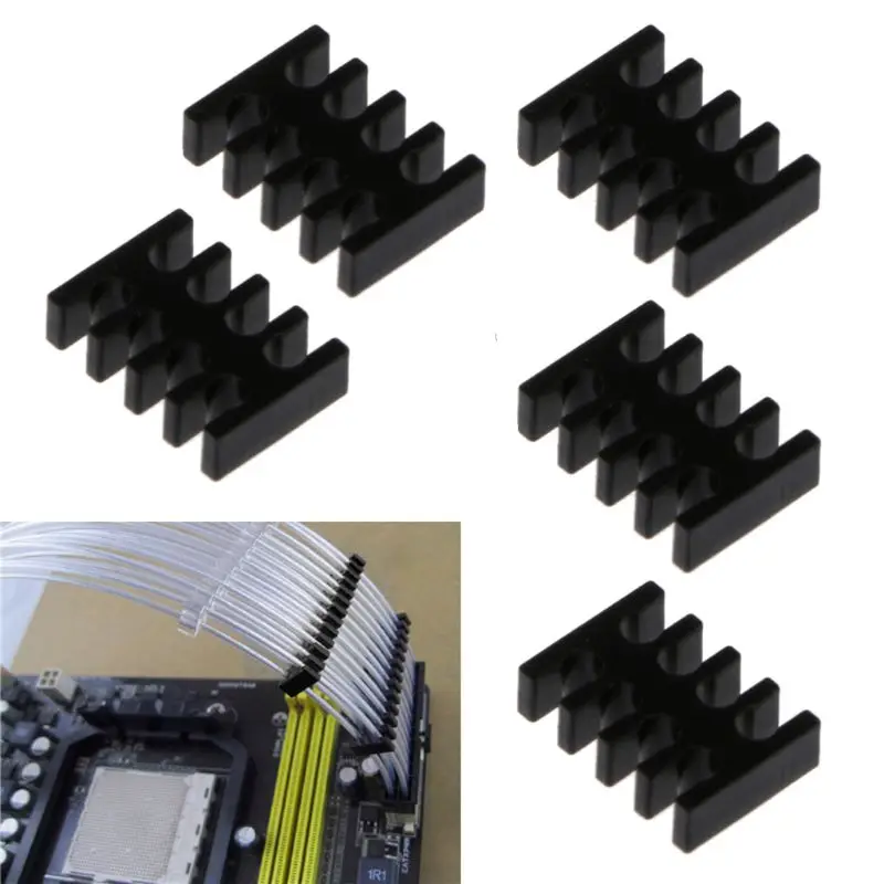 5 шт. 8Pin акрил соединитель для кабеля зажим для без Sleeving OD 2,5-3,0 мм Кабели