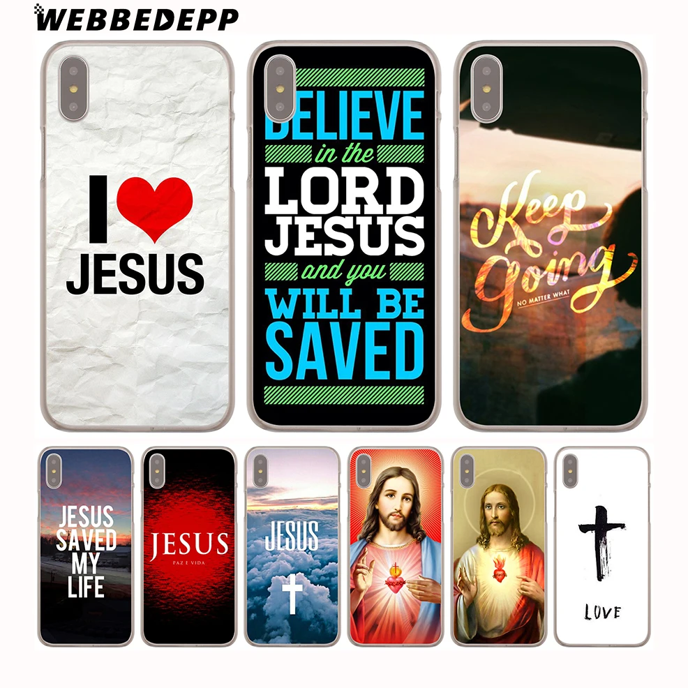 WEBBEDEPP Christian Jesus The Cross Hard Phone Case for iPhone X XS Max
