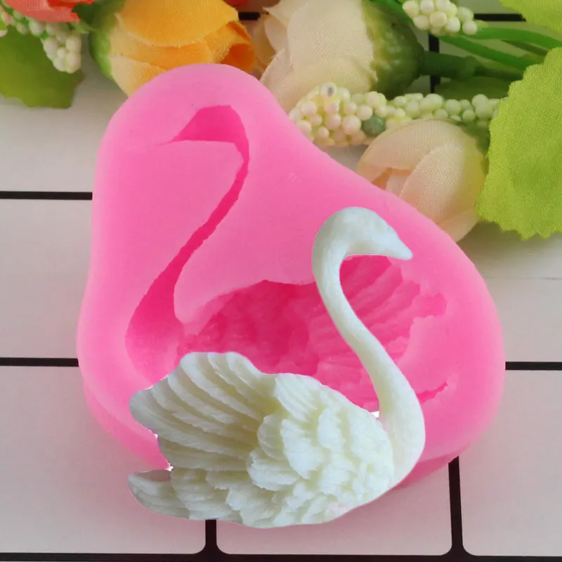 

Mujiang 3D Swan Soap Mould Chocolate Wedding Cake Decorating Tools DIY Duck Fondant Silicone Mold Clay Resin Candy Fimo Moulds