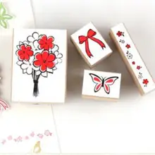 Штамп винтажный почтовый серия оловянный штамп, штамп для детей, деревянный установленный резиновый штамп