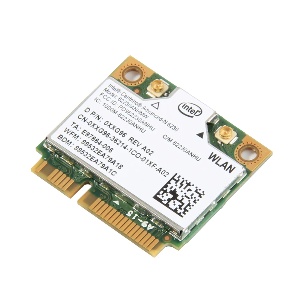 Двухдиапазонная 300 Мбит/с для Intel 62230ANHMW Advanced-N 6230 2,4G 5 ГГц WiFi+ BT3.0 Combo half Mini PCI-e Bluetooth беспроводная карта