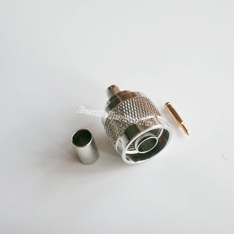 1 шт. N ОБЖИМНАЯ вилка для кабеля RG8X LMR240 RG59 прямая RF Новинка|plug connector|plug maleplug m |