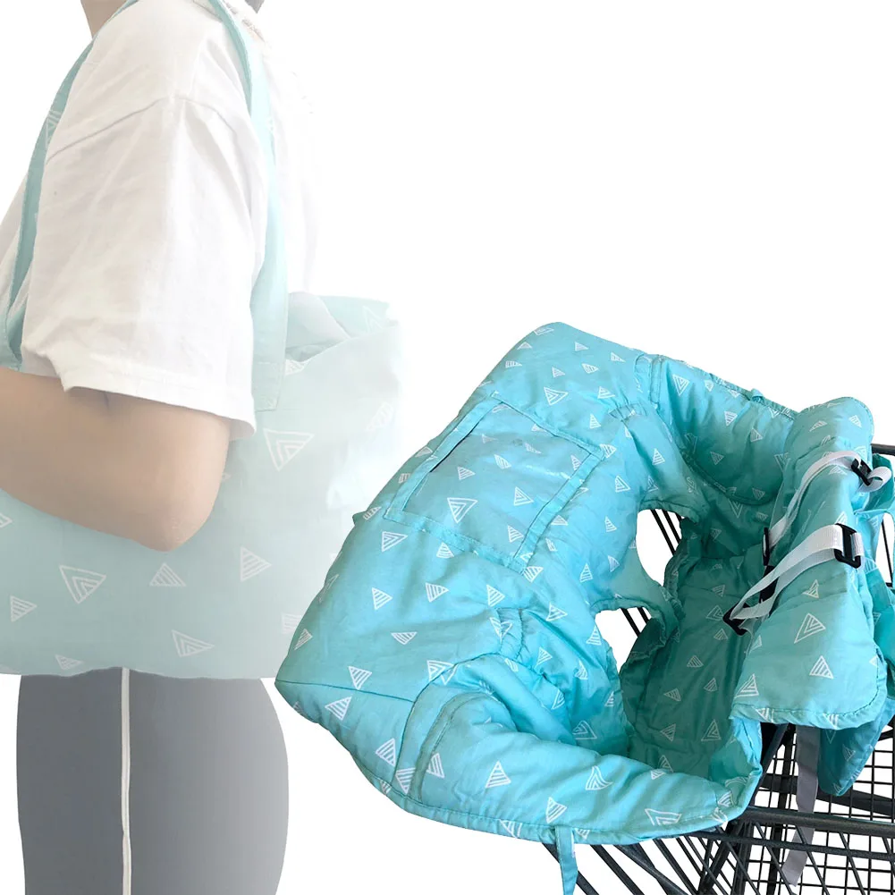 Переносная детская подушка для сиденья в супермаркете, детская подушка для кресла с геометрическим принтом, защитный коврик для автомобиля, безопасная теплая хлопковая подушка