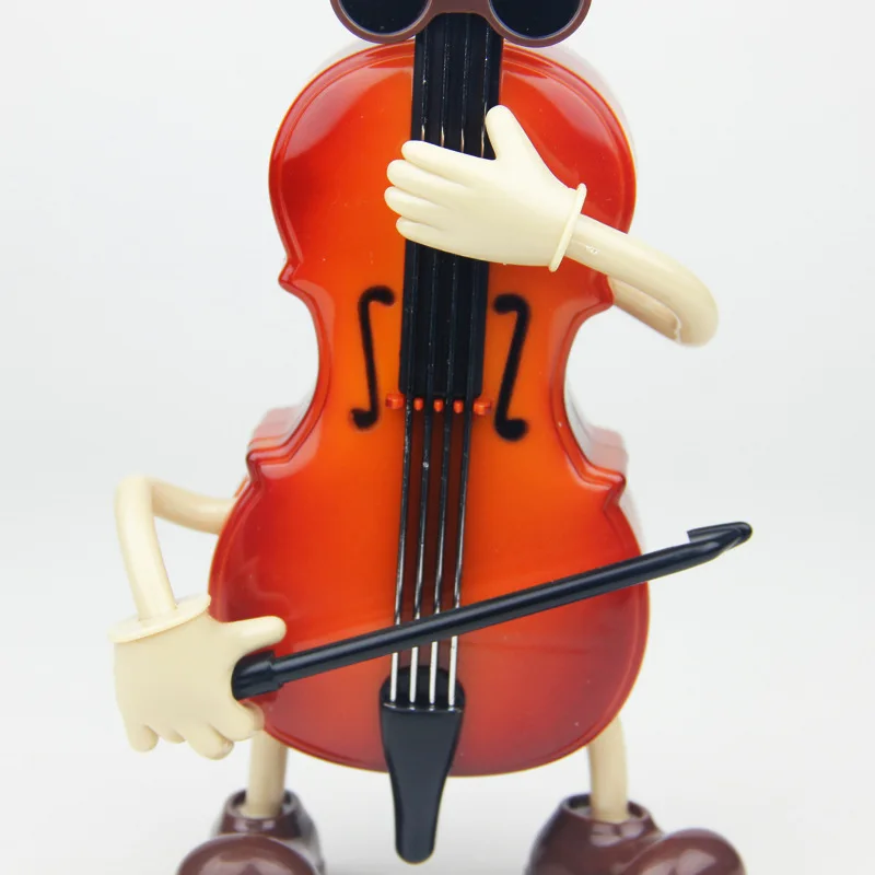 New swing cello music box young man music box manual clockwork music box home desktop decoration 10.0*6.0*21.0 cm