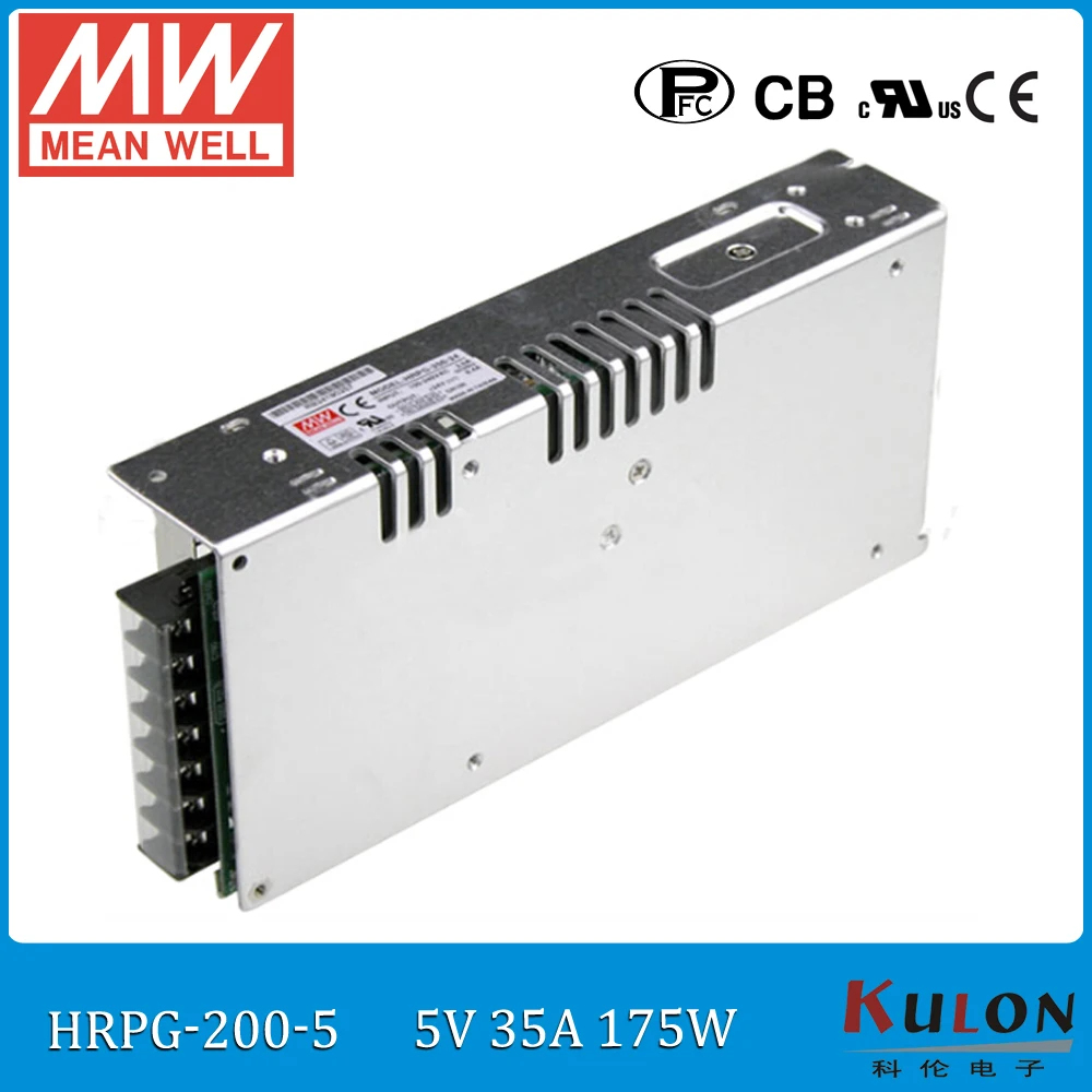 Original MEAN WELL HRPG 200 5 175W 35A 5V meanwell Power Supply ac dc