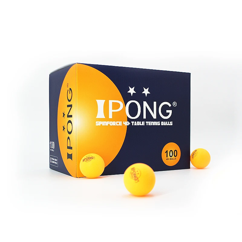 100 Мячи IPONG 2-Star мячи для настольного тенниса(ABS, оранжевый цвет) Мячи для пинг-понга для настольного тенниса, роботы