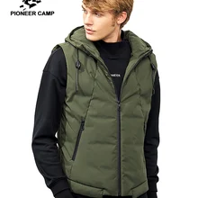 Пионерский лагерь на осень-зиму жилет брендовая мужская одежда однотонная хлопковая теплая куртка без рукавов мужской жилет армии зеленый черный AMF701377