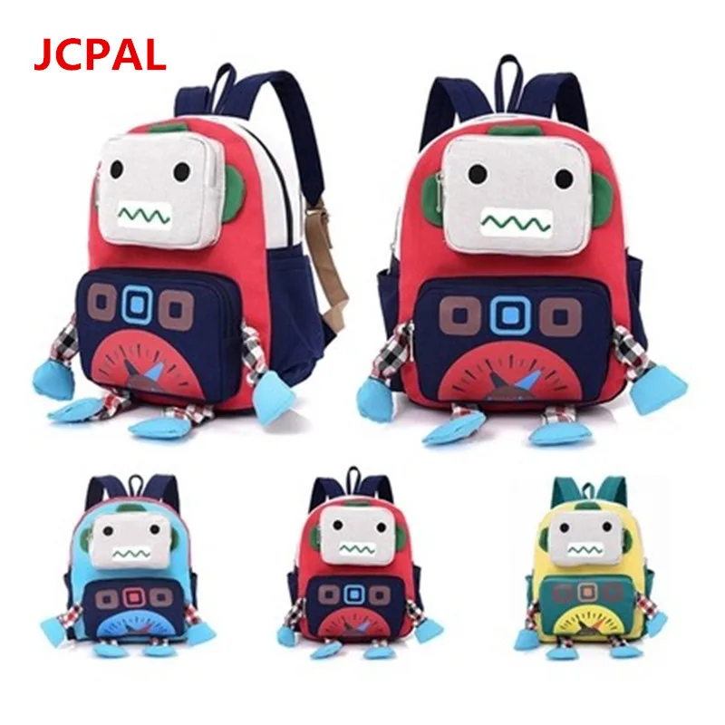New Cartoon Robot School Bags For Boys Little Children Backpacks Kids Schoolbag Cool Backpack