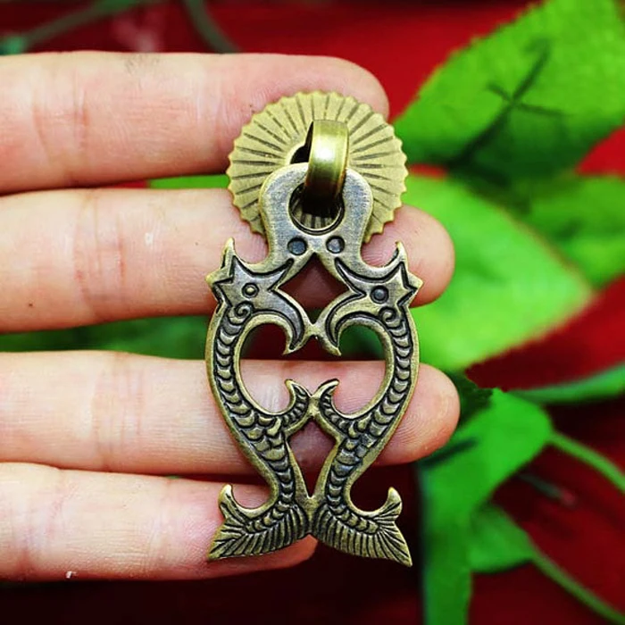 Buy Chinese Double Dragon Antique Brass Drawer Handles