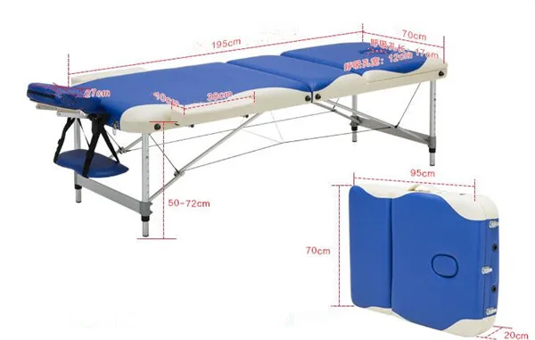 3 раза Профессиональный Портативный Алюминий спа массажные столы складной салон мебели складной массажный кровать ноги Красота массажный