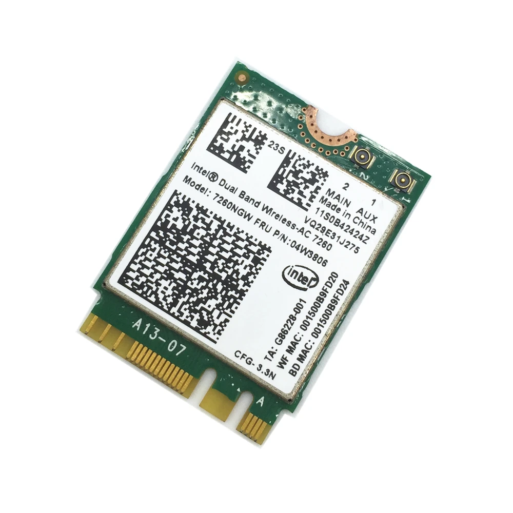 Для 7260 7260NGW Двухдиапазонная 2 4/5 0 ГГц 802.11ac + Bluetooth 4 Беспроводная NGFF Wi Fi карта для IBM