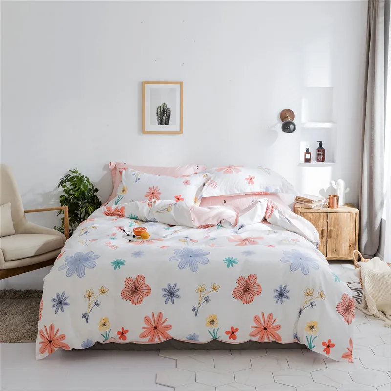 رومانسية الطراز الريفي الأمريكي خمر الأزهار طاقم غرفة نوم ، مصمم رث فتاة طقم سرير الحديثة الزهور الوردي الأبيض أغطية رومانسية الطراز الريفي الأمريكي خمر الأزهار طاقم غرفة نوم ، مصمم رث فتاة طقم سرير الحديثة الزهور الوردي الأبيض أغطية