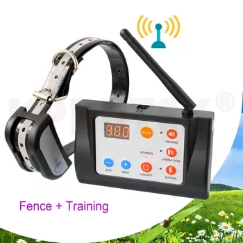 

Wireless Electronic Dog Fence System With Remote Dog Training Collar 300 meters Range for 1 Dog nf