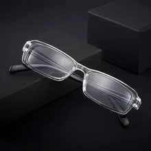 Черные, красные, оранжевые трехцветные дужки, очки для близорукости, прозрачная белая пластиковая оправа, диоптрии, очки для близорукости от-3,0 до-6,0