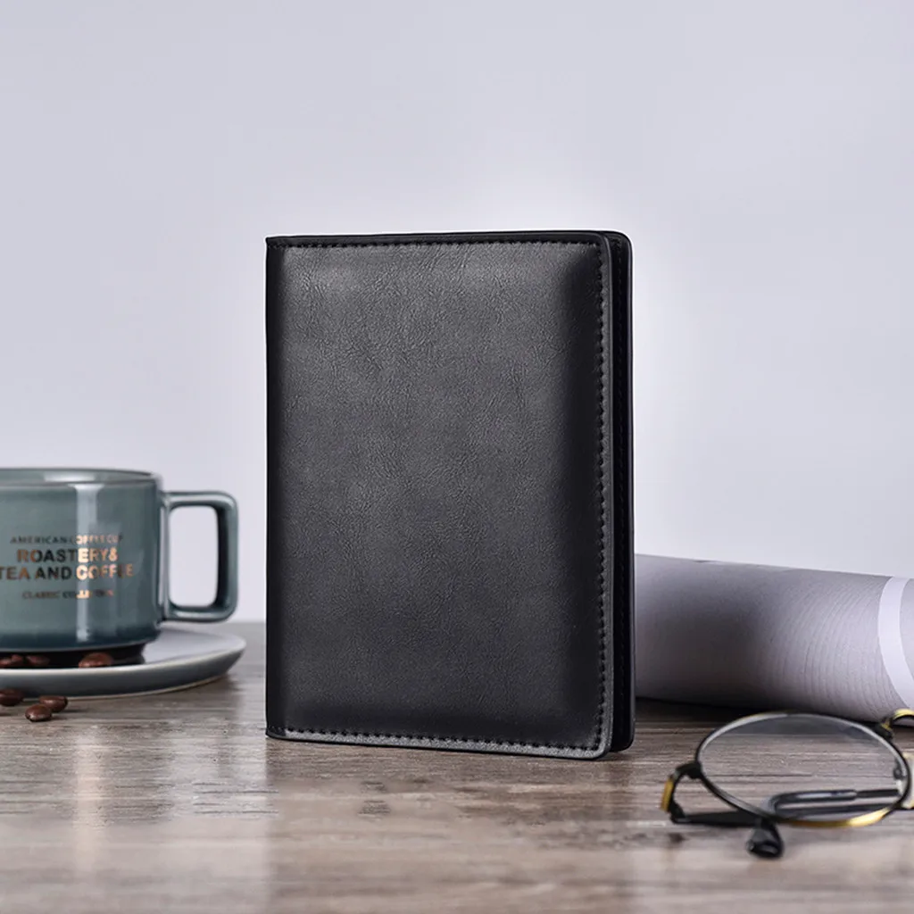 

leather wallet men small Retro Boarding Pass Passport Holder Passport Wallet Card Package women purse female wallet#G8